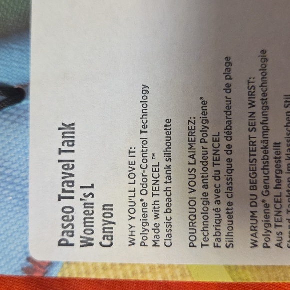 Cotopaxi Paseo Travel Tank Vibrant Orange Women's - Picture 5 of 5